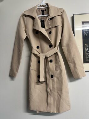 BeigeTrench Coat with Belt